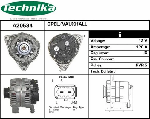 Alternateur Technika A20534