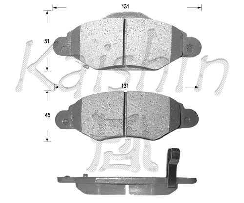 Kit de plaquettes de frein, frein à disque KAISHIN FK2246