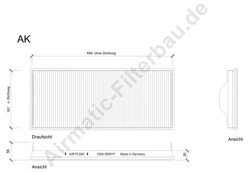 Filtre, air de l'habitacle AIRMATIC Filterbau IF1526