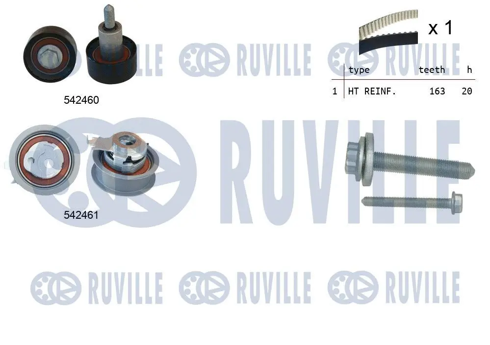 Kit de courroie crantée RUVILLE 550384