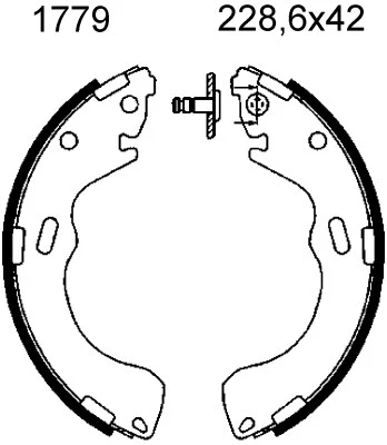 Jeu de mâchoires de frein BSF 01779