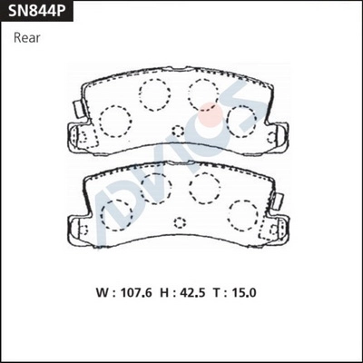 Kit de plaquettes de frein, frein à disque ADVICS SN844P