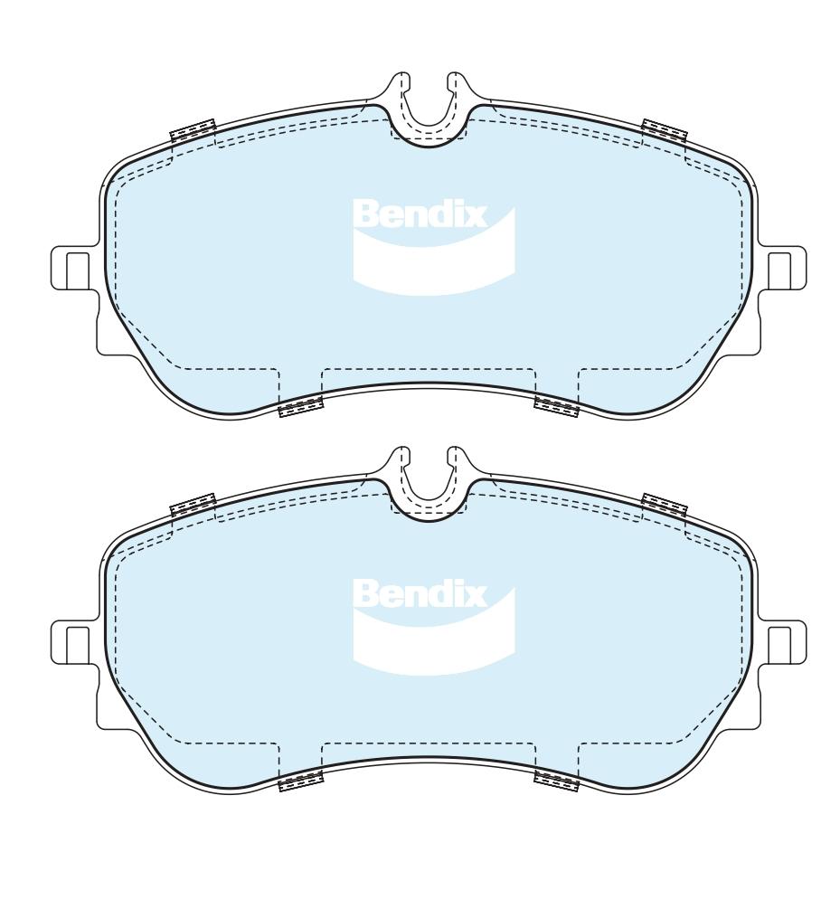 Kit de plaquettes de frein, frein à disque Bendix DB2596 HD