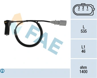 Capteur d'angle, vilebrequin FAE 79131