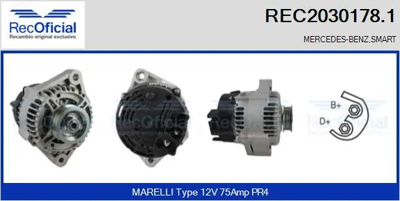 Alternateur RECOFICIAL REC2030178.1