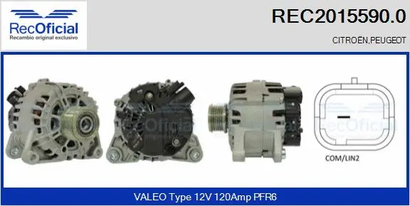 Alternateur RECOFICIAL REC2015590.0