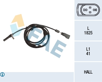 Capteur, vitesse de roue FAE 78259