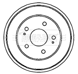 Tambour de frein BORG & BECK BBR7150