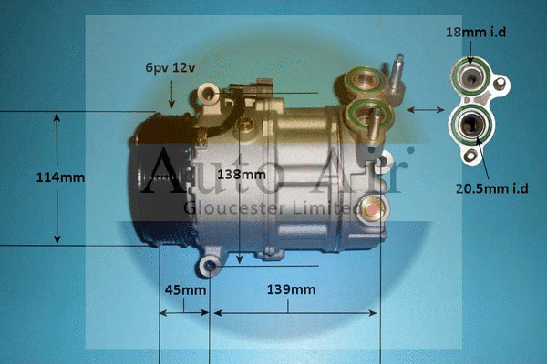 Compresseur, climatisation AUTO AIR GLOUCESTER 14-2066P