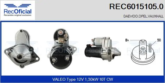 Démarreur RECOFICIAL REC6015105.0