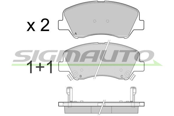 Kit de plaquettes de frein, frein à disque SIGMAUTO SPB470