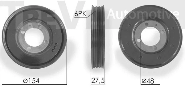 Poulie, vilebrequin TREVI AUTOMOTIVE PC1067