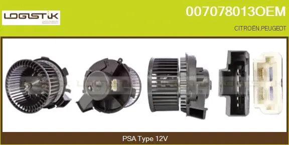 Pulseur d'air habitacle LGK 007078013OEM