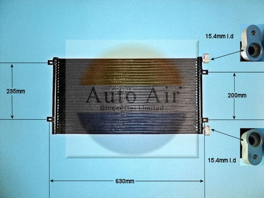 Condenseur, climatisation AUTO AIR GLOUCESTER 16-6199