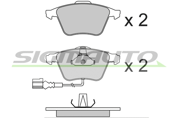 Kit de plaquettes de frein, frein à disque SIGMAUTO SPB741