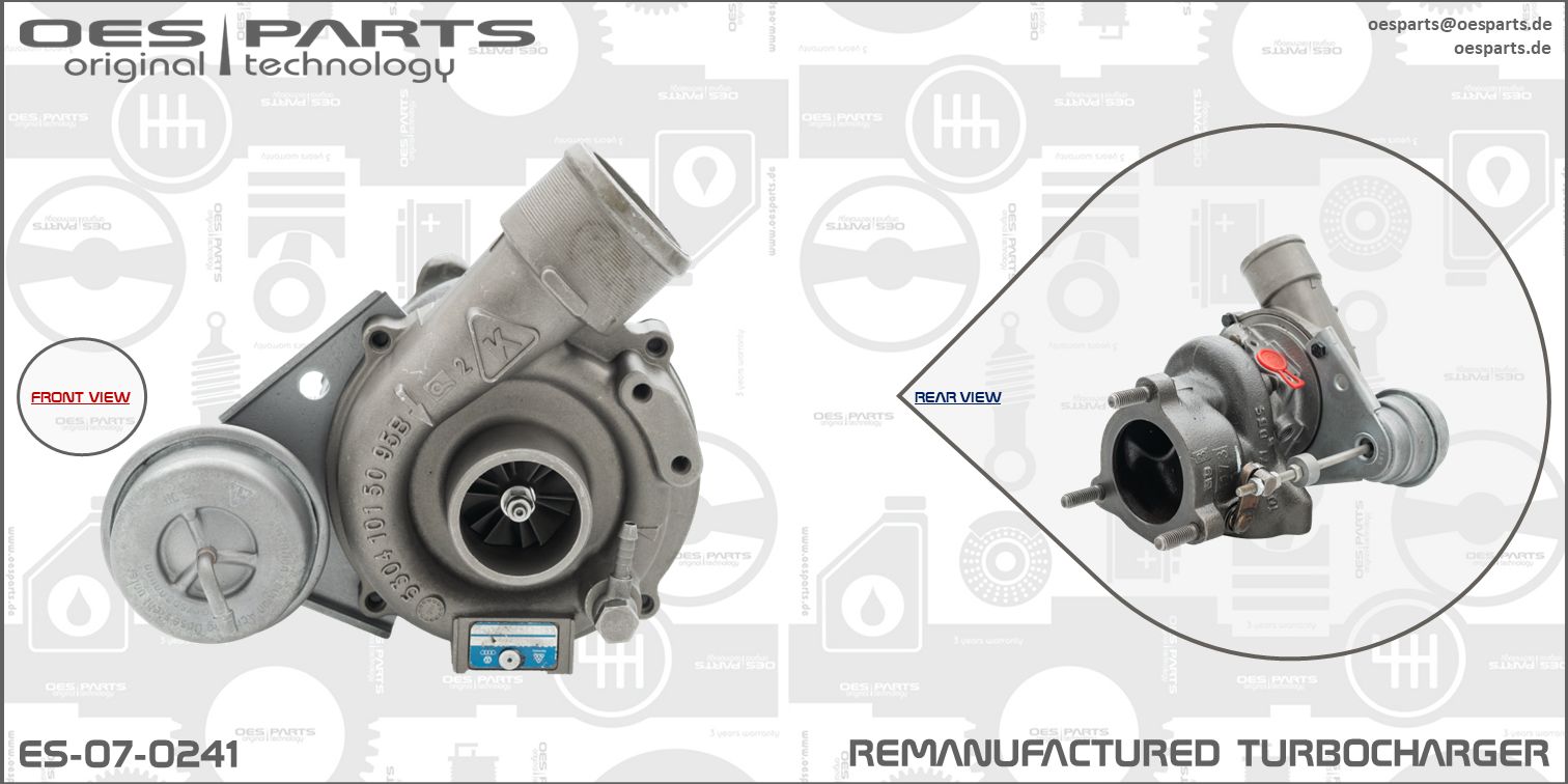 Turbocompresseur, suralimentation OES PARTS ES-07-0241