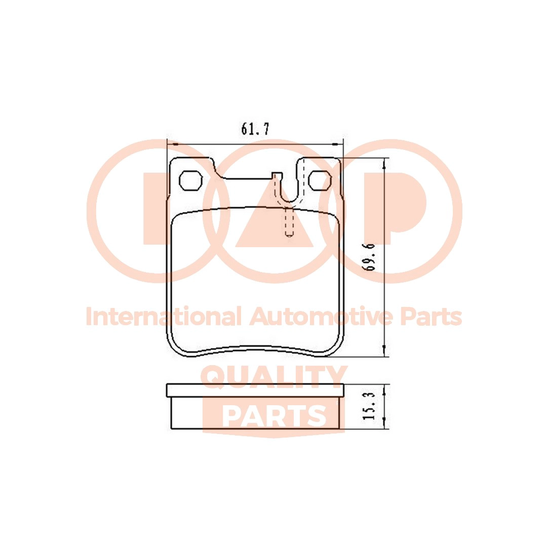 Kit de plaquettes de frein, frein à disque IAP QUALITY PARTS 704-02082