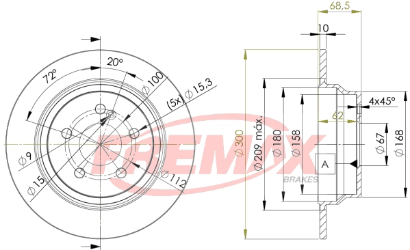 Disque de frein FREMAX BD-0413