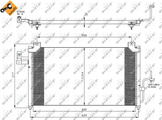 Condenseur, climatisation NRF 35356
