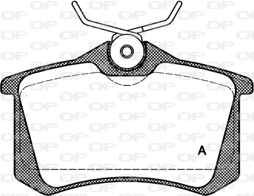 Kit de plaquettes de frein, frein à disque OPEN PARTS BPA0263.01