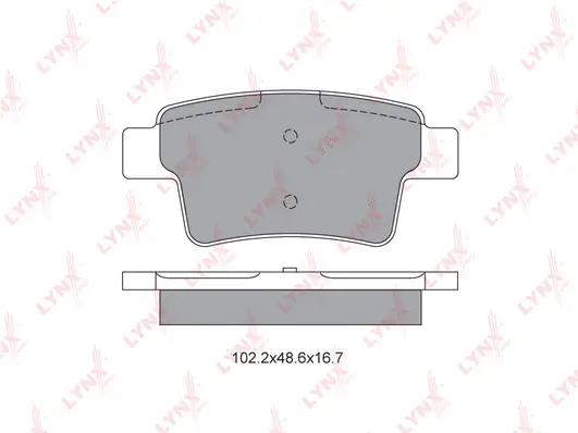 Kit de plaquettes de frein, frein à disque LYNXAUTO BD-2226