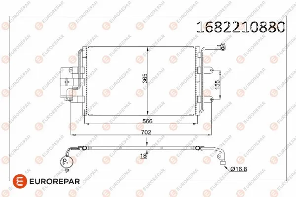Condenseur, climatisation EUROREPAR 1682210880