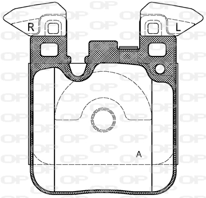 Kit de plaquettes de frein, frein à disque OPEN PARTS BPA1539.00