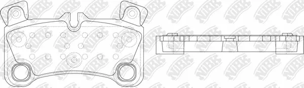 Kit de plaquettes de frein, frein à disque NiBK PN0530