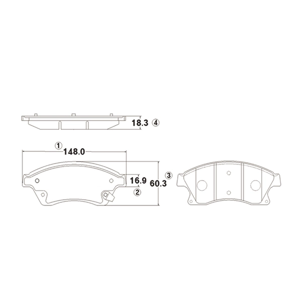 Kit de plaquettes de frein, frein à disque CTR GK0449