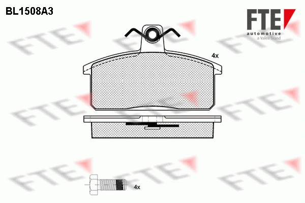 Kit de plaquettes de frein, frein à disque FTE 9010228