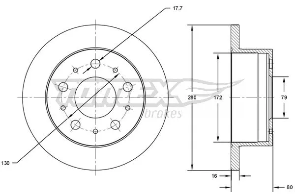 Disque de frein TOMEX Brakes TX 71-38