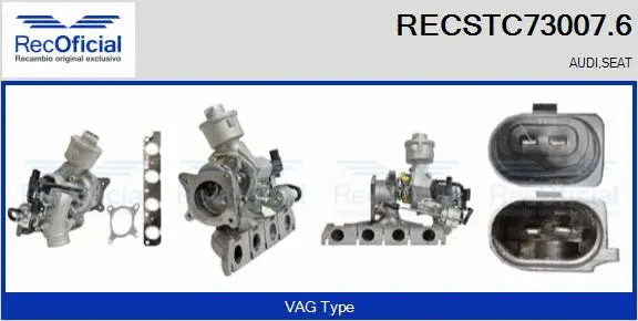 Turbocompresseur, suralimentation RECOFICIAL RECSTC73007.6