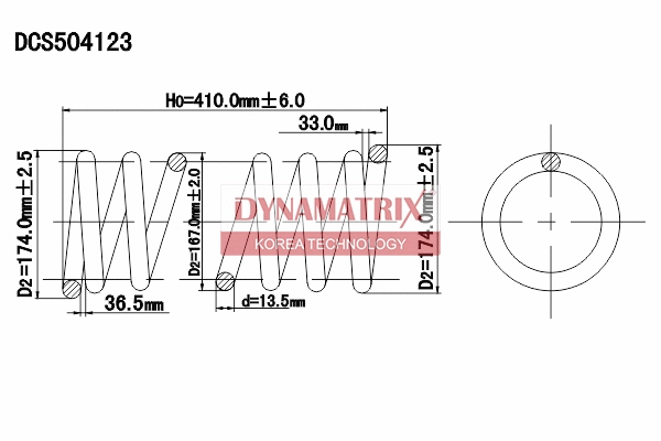 Ressort de suspension DYNAMATRIX DCS504123