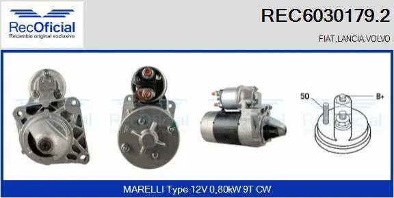 Démarreur RECOFICIAL REC6030179.2