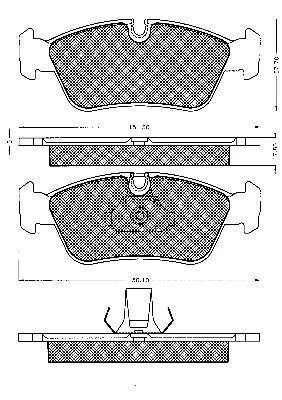 Kit de plaquettes de frein, frein à disque BSF 10587