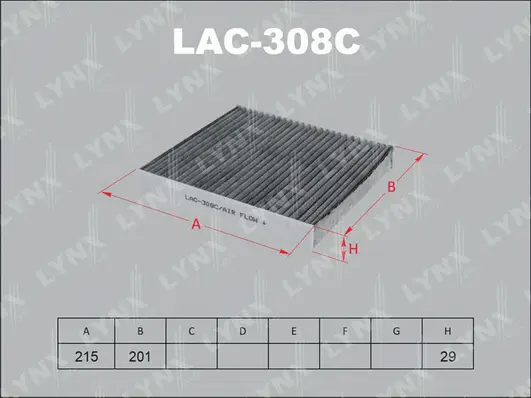 Filtre, air de l'habitacle LYNXAUTO LAC-308C
