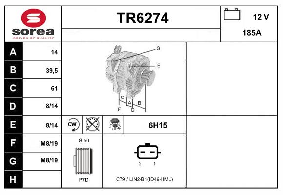 Alternateur SERA TR6274