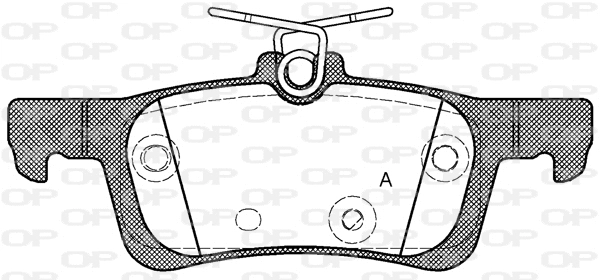 Kit de plaquettes de frein, frein à disque OPEN PARTS BPA1563.00