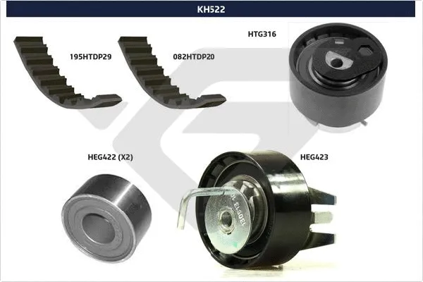 Kit de courroie crantée HUTCHINSON KH 522