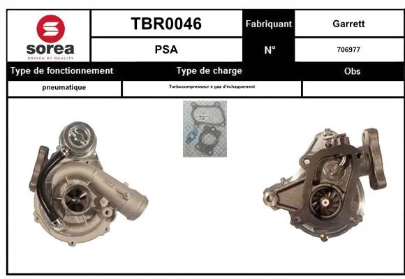 Turbocompresseur, suralimentation EAI TBR0046