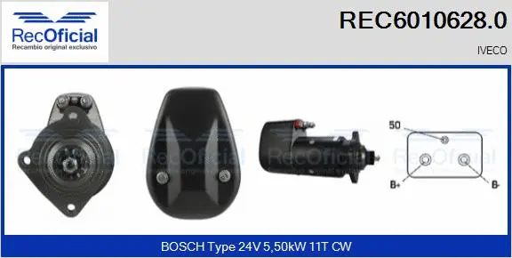 Démarreur RECOFICIAL REC6010628.0