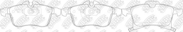 Kit de plaquettes de frein, frein à disque NiBK PN0355
