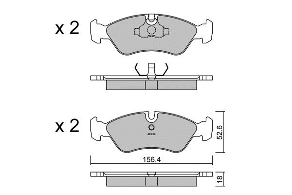 Kit de plaquettes de frein, frein à disque AISIN BPOP-1017
