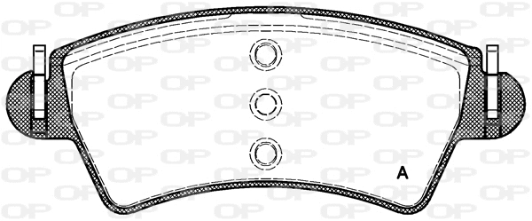 Kit de plaquettes de frein, frein à disque OPEN PARTS BPA0726.10