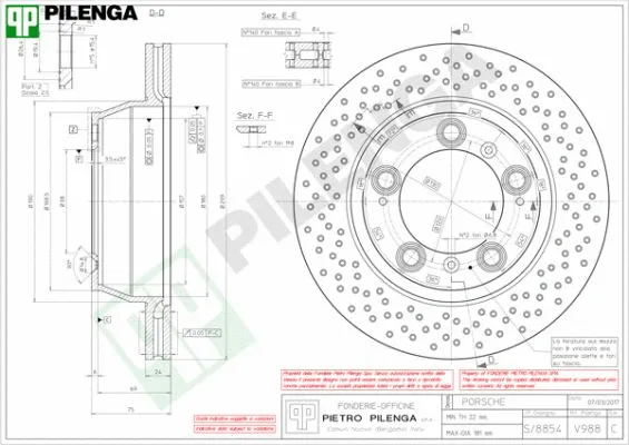 Disque de frein PILENGA V988