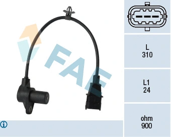 Capteur d'angle, vilebrequin FAE 79354