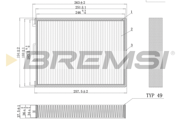 Filtre, air de l'habitacle BREMSI FC0990