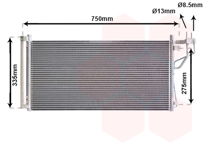 Condenseur, climatisation VAN WEZEL 82005184
