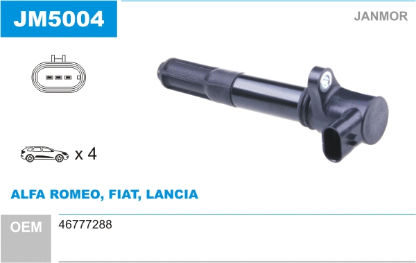 Bobine d'allumage JANMOR JM5004