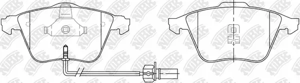 Kit de plaquettes de frein, frein à disque NiBK PN0335W
